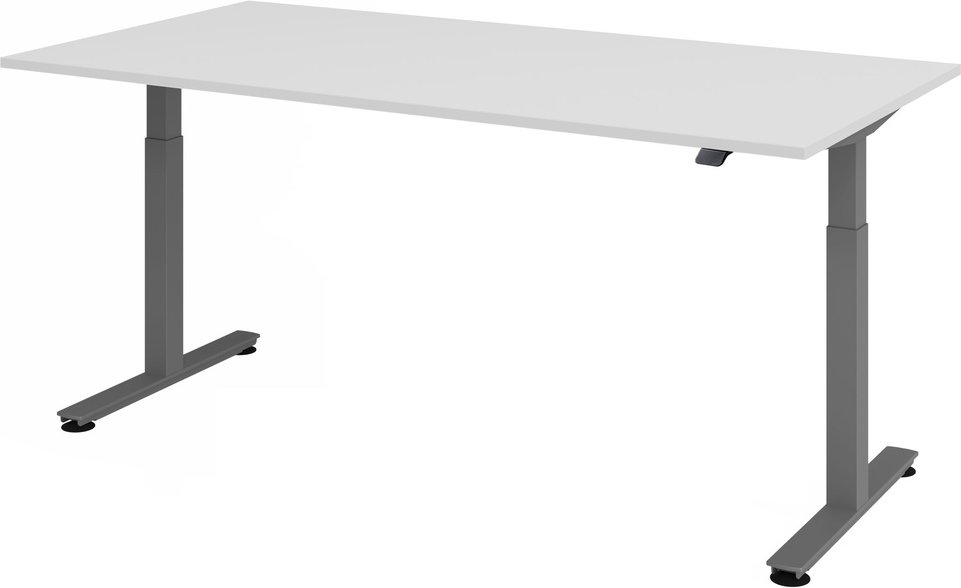 XMST 2E G | 200x100 | Schreibtisch elektrisch höhenverstellbar - Grau 200 x 100 elektrisch höhenverstellbar