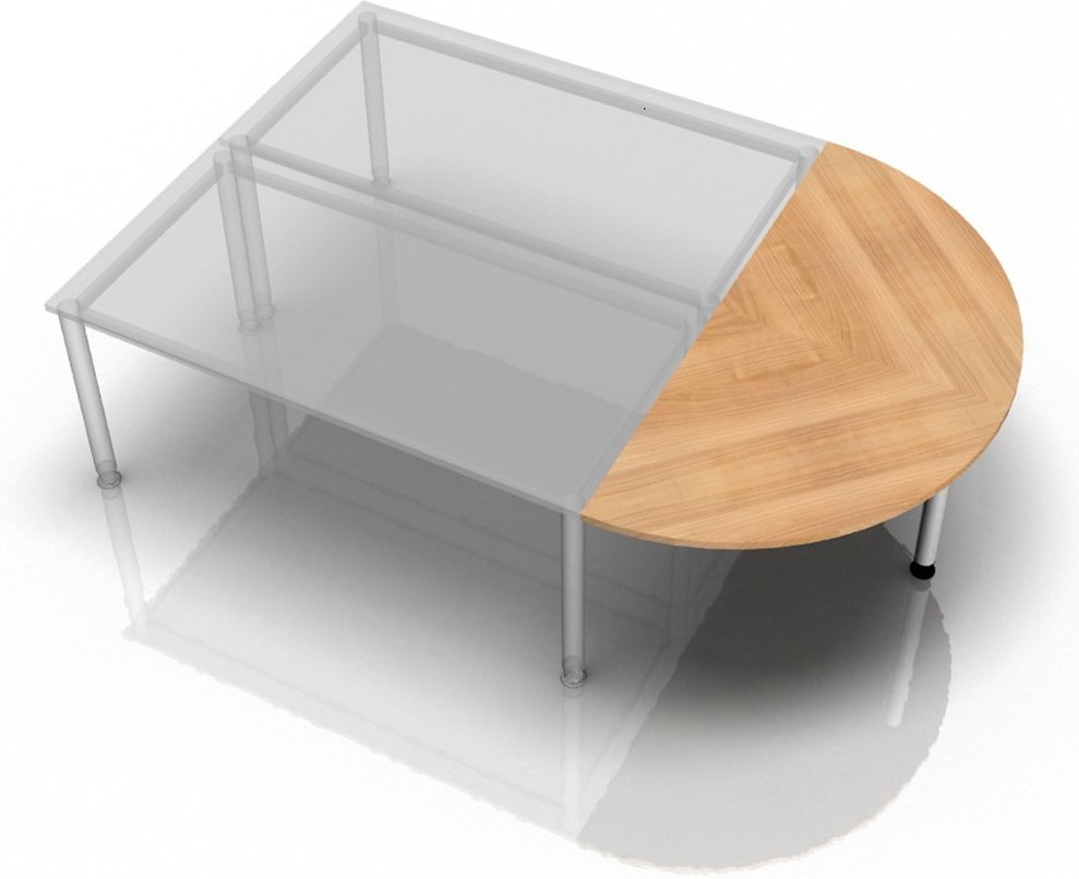 JA60 / JA80 / JA160 - Ansatztisch 160x80 Nussbaum