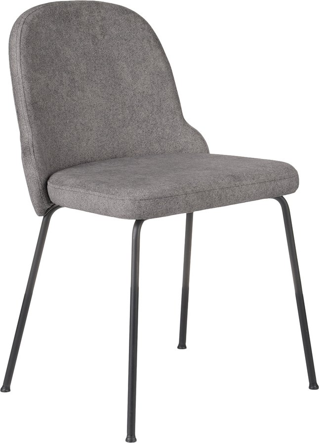 BELLA BLACK S - Vierfußstuhl Dunkelgrau