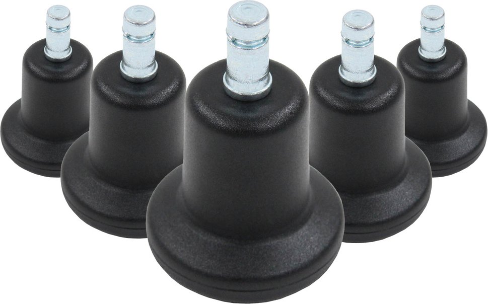 5 x STAND Nr. 10 | 10 mm | alle Böden - Stuhlgleiter Schwarz