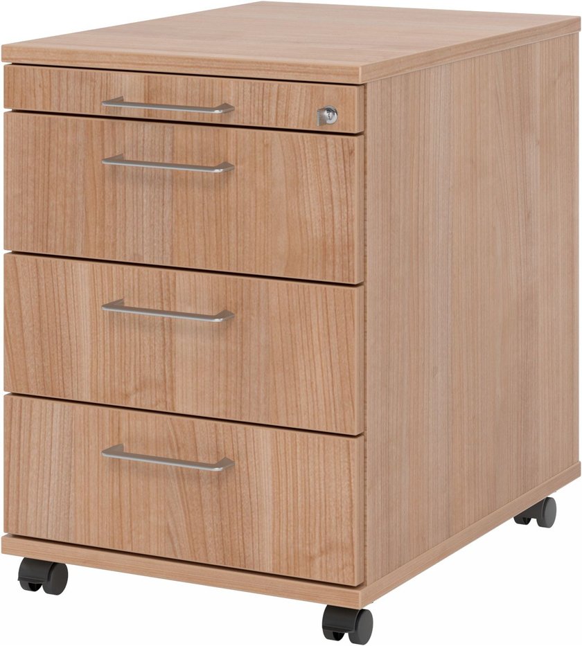 SIGNA AC30 BS - Rollcontainer Nussbaum Bügelgriff Metall