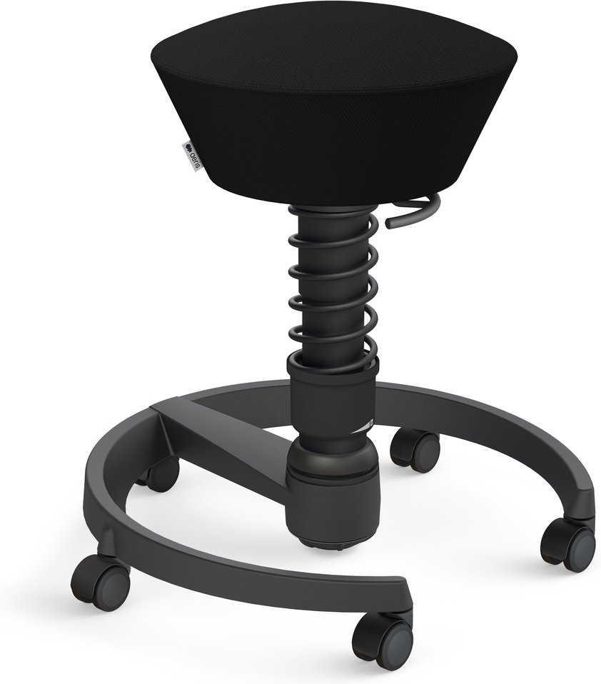 AERIS SWOPPER MIT ROLLEN - Swopper Standard Wollmischung Schwarz Gestell Schwarz