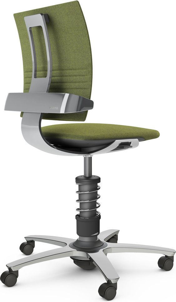 AERIS 3DEE - Swopper Standard Wollmischung meliert Gestell Hochglanz poliert Grün