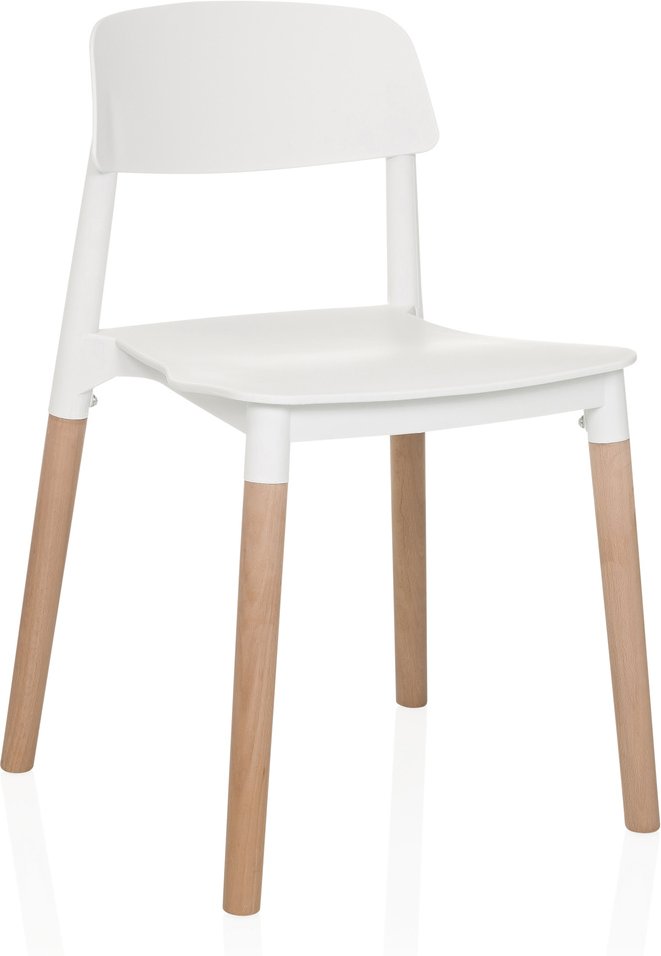 SCANDI E - Vierfußstuhl Weiß