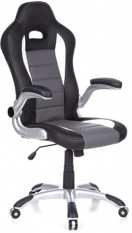 GAME SPORT - Gamingstuhl Schwarz / Weiß / Grau