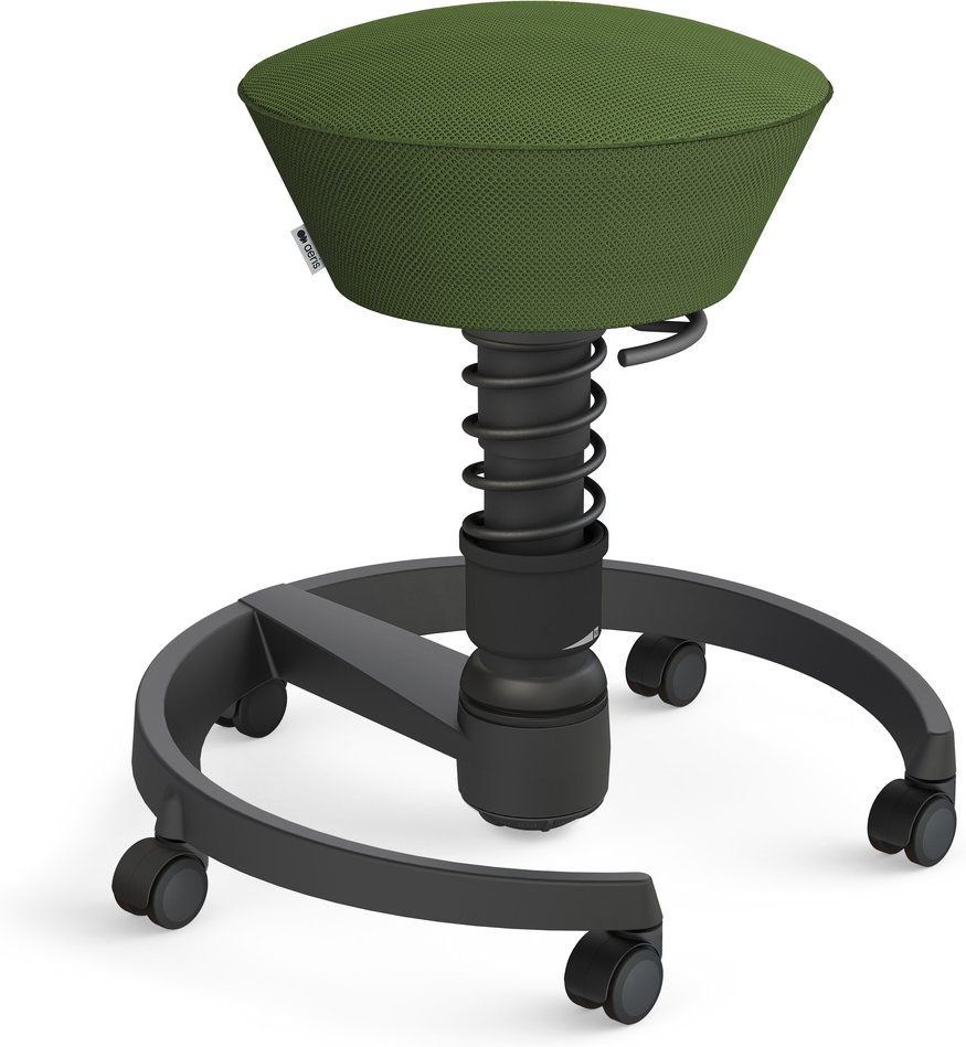 AERIS SWOPPER AIR MIT ROLLEN - Swopper Low Grün Gestell Schwarz Mesh-Gewebe AIR