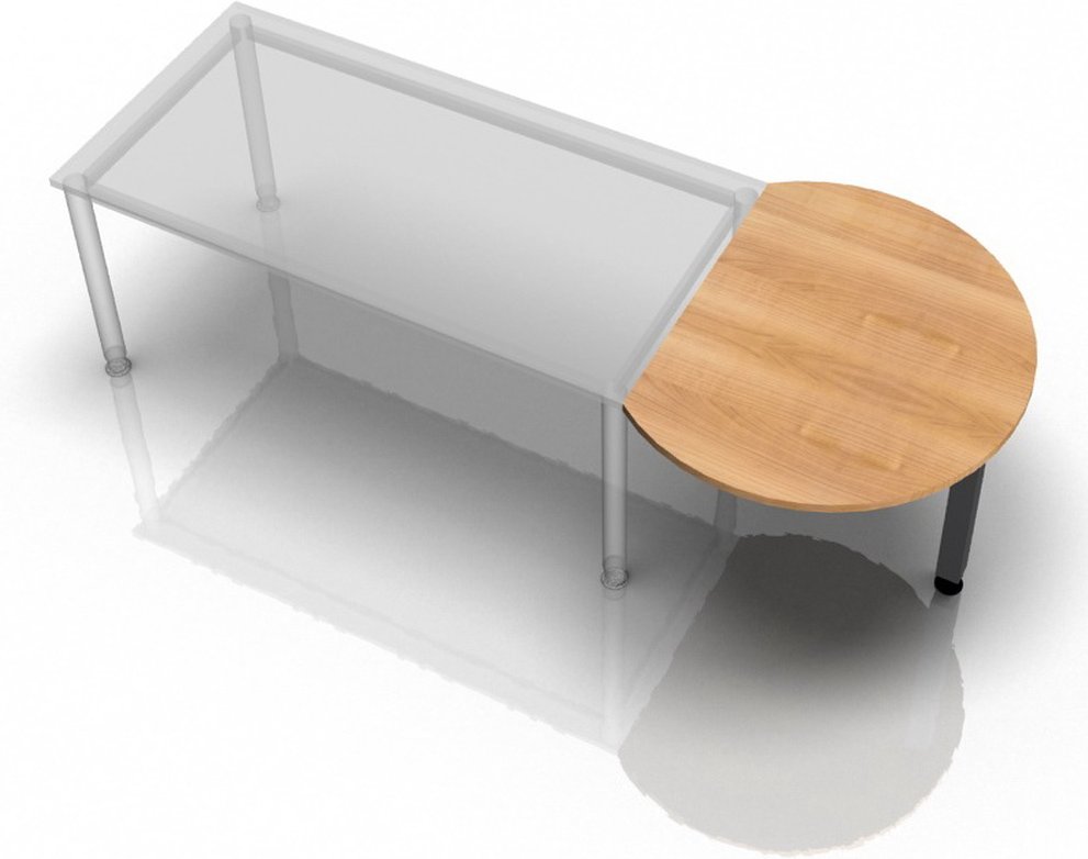 LA80 G - Ansatztisch 80x100 Nussbaum