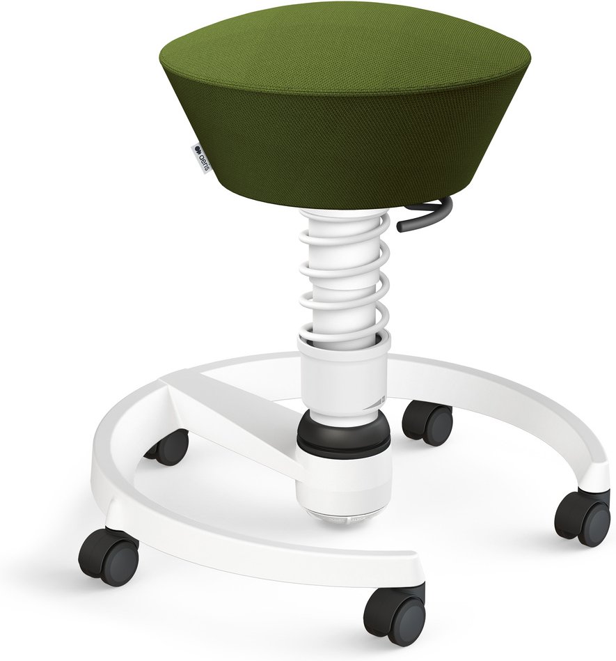 AERIS SWOPPER MIT ROLLEN - Swopper Low Wollmischung Grün Gestell Weiß