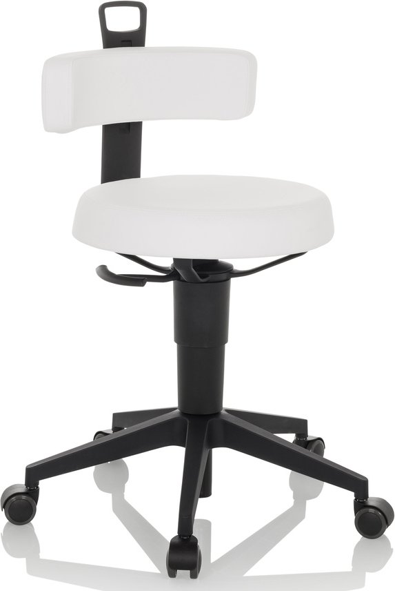 TOP WORK FLEX PU | Kunstleder - Drehhocker Weiß