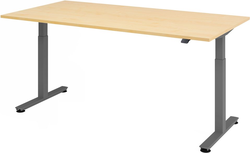 XMST 2E G | 200x100 | Schreibtisch elektrisch höhenverstellbar - Ahorn 200 x 100 elektrisch höhenverstellbar
