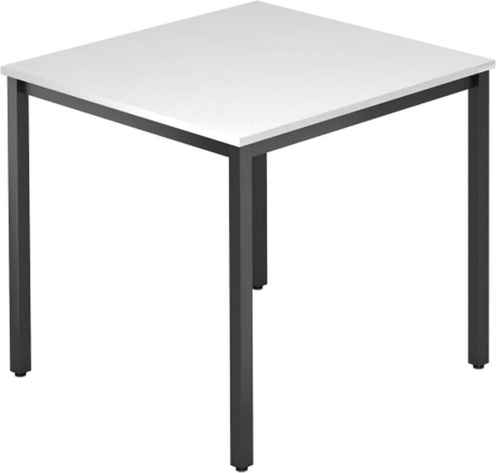 DORAN DQ08 D - Weiß 80 x 80 mit Vierkant-Rohr/Schwarz