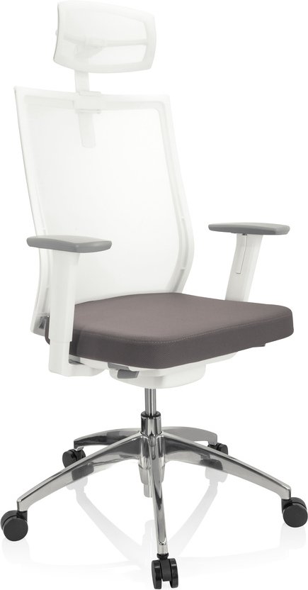 ASPEN WHITE PRO - Profi Bürostuhl Grau / Weiß