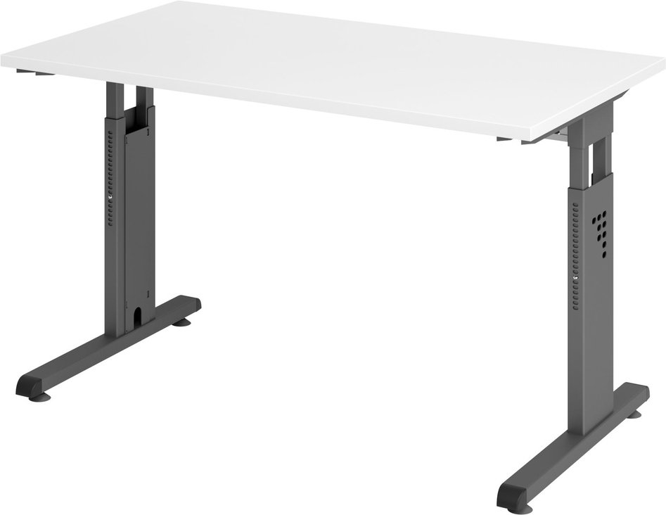 Thumbnail - MEGA 612 G | Schreibtisch - höhenverstellbar Weiß/Graphit 120 x 67
