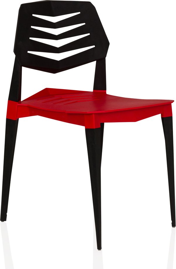 Flecharo - Outdoor Stuhl Rot/Schwarz