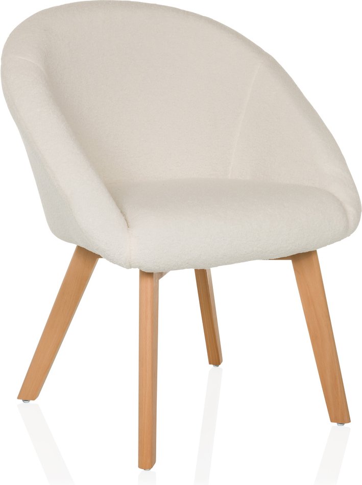 SCANDI TED - Polsterstuhl Weiß
