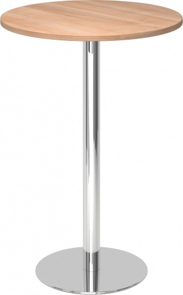 Thumbnail - BISTRO H80R C - System Konferenztisch Nussbaum Chrom Ø 80