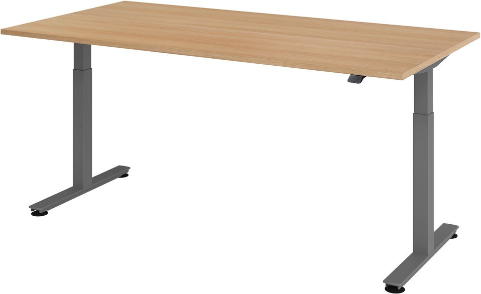 XMST 2E G | 200x100 | Schreibtisch elektrisch höhenverstellbar - 200 x 100 Eiche elektrisch höhenverstellbar