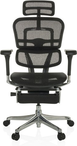 ERGOHUMAN PLUS LEGPRO GEN2 | Netz - Luxus Chefsessel Schwarz