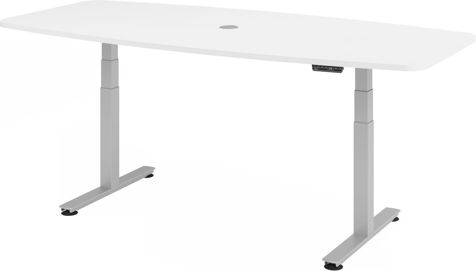 XDSM 22 S | Schreibtisch - Weiß 220 x 103 elektrisch höhenverstellbar