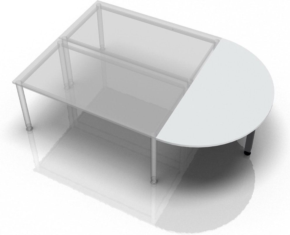 Thumbnail - LA160 G - Ansatztisch 160x80 Grau