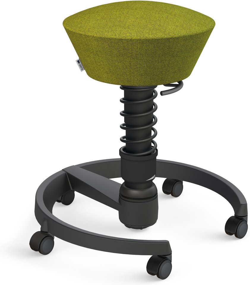 AERIS SWOPPER MIT ROLLEN - Swopper Standard Wollmischung meliert Grün meliert Gestell Schwarz