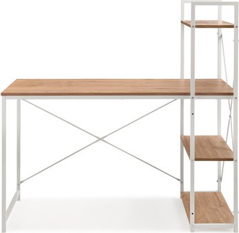 Easy Up3 | 120x60 - Schreibtisch Weiß/Eiche