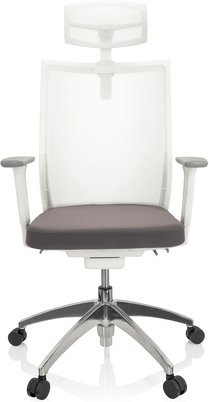ASPEN WHITE PRO - Profi Bürostuhl Grau / Weiß