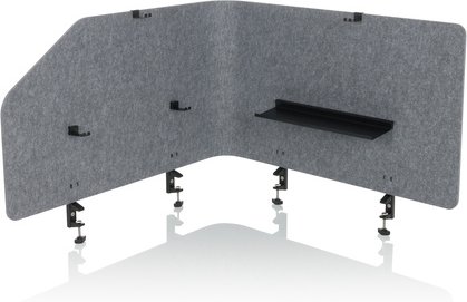 FLEXMIUT T TOP | 160 cm - Tischtrennwand Grau