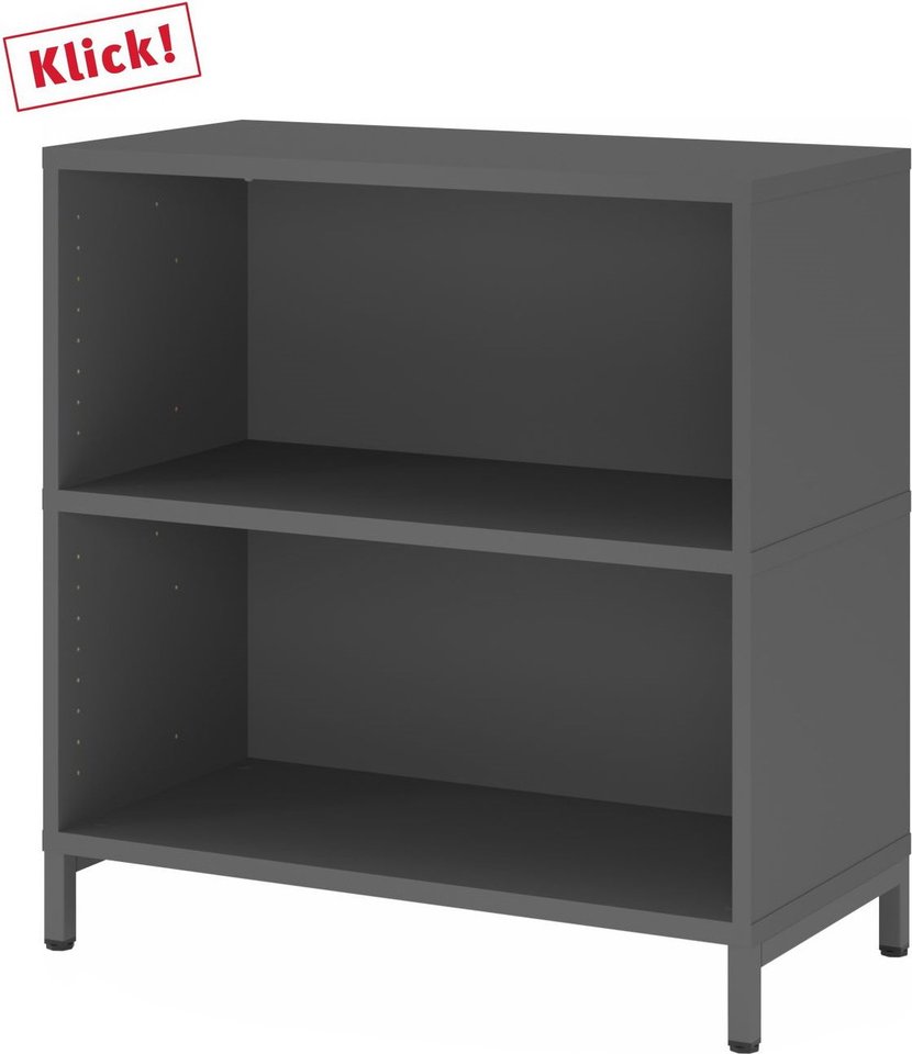 FlexWall | 2 OH | Korpus mit Sockelgestell - Graphit