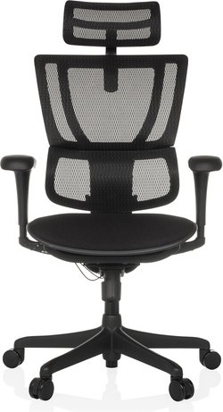 ERGOHUMAN SLIM ECO F GEN2 | Netzstoff / Stoff - Luxus Chefsessel Schwarz