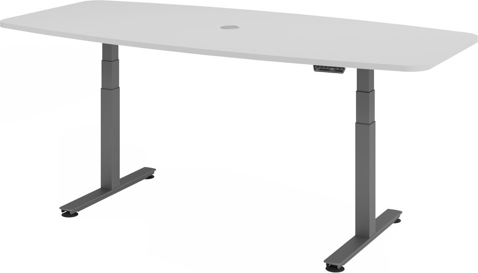 XDSM 22 G | Schreibtisch - Grau 220 x 103 elektrisch höhenverstellbar