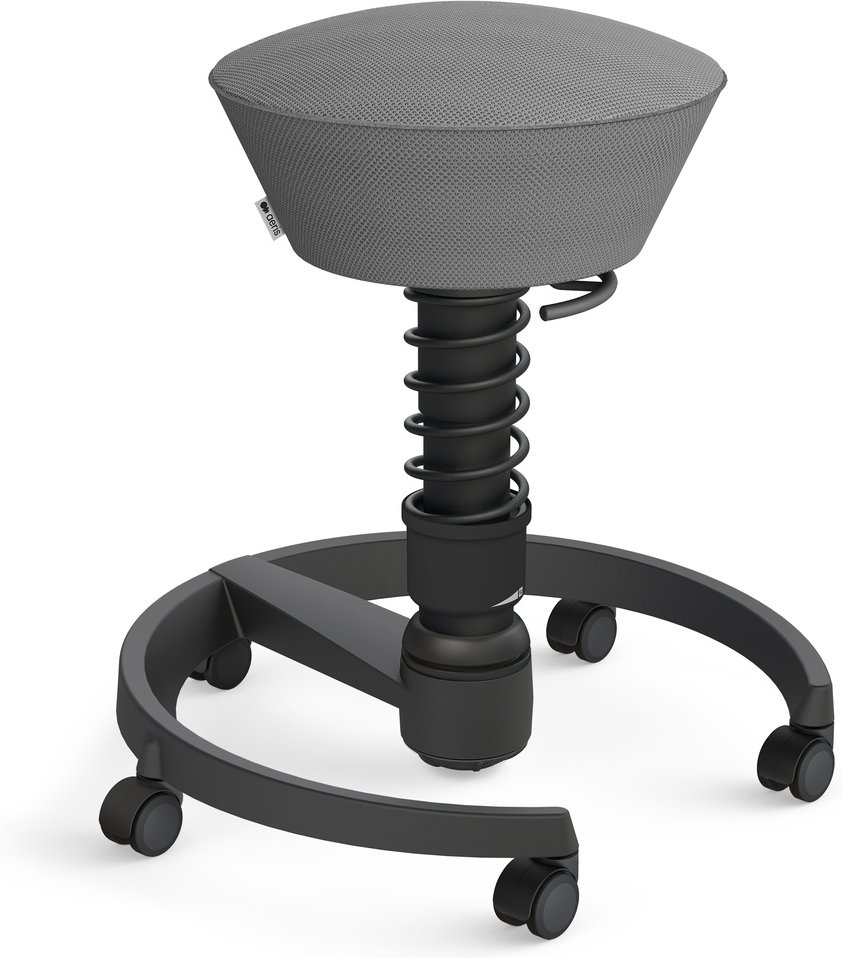 AERIS SWOPPER AIR MIT ROLLEN - Swopper Standard Grau Gestell Schwarz Mesh-Gewebe AIR