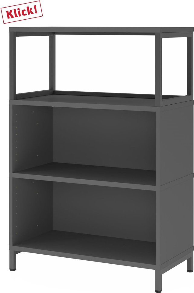 FlexWall | 3 OH | 2 x Korpus + Rahmen | mit Sockelgestell - Graphit