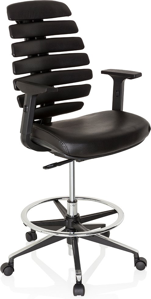 ERGO LINE II WORK | Leder - Counterstuhl Schwarz