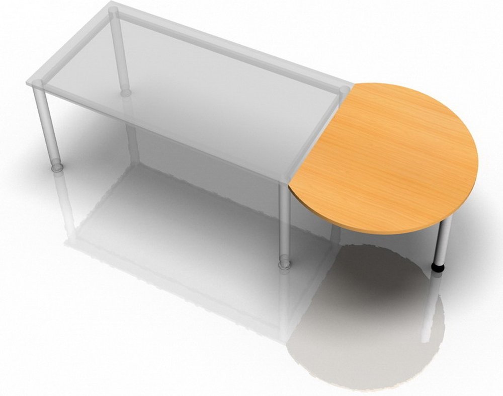 XBA80 S - Ansatztisch 80x100 Buche