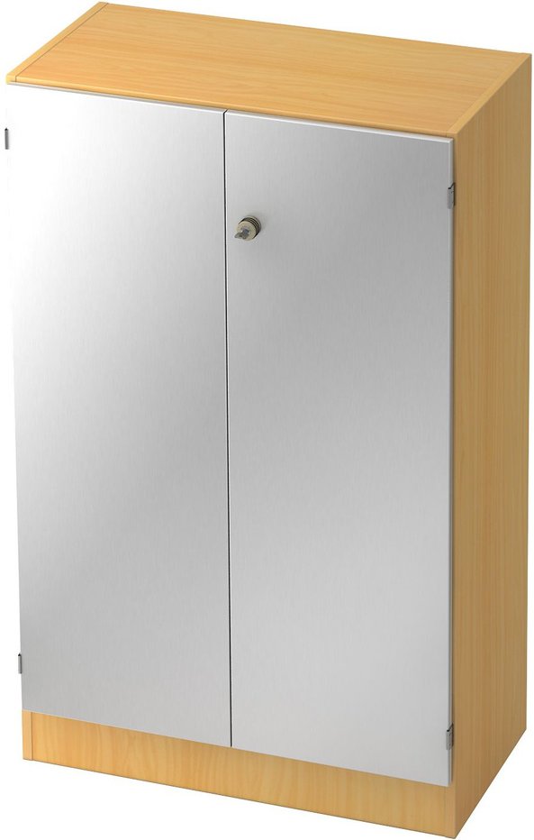 SIGNA K 6550 SG - Buche/Silber 3 OH mit Knauf (abschließbar) Schrank