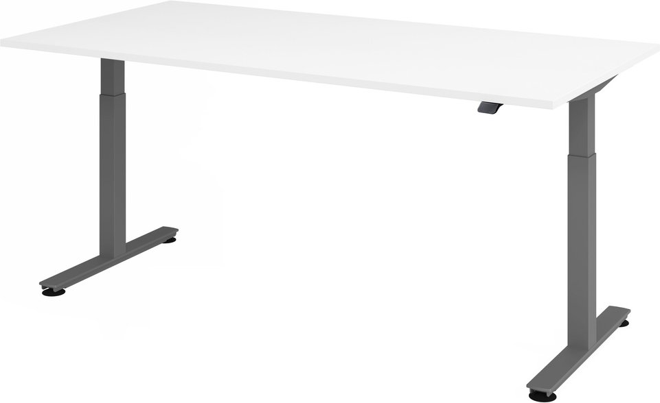 XMST 2E G | 200x100 | Schreibtisch elektrisch höhenverstellbar - Weiß 200 x 100 elektrisch höhenverstellbar