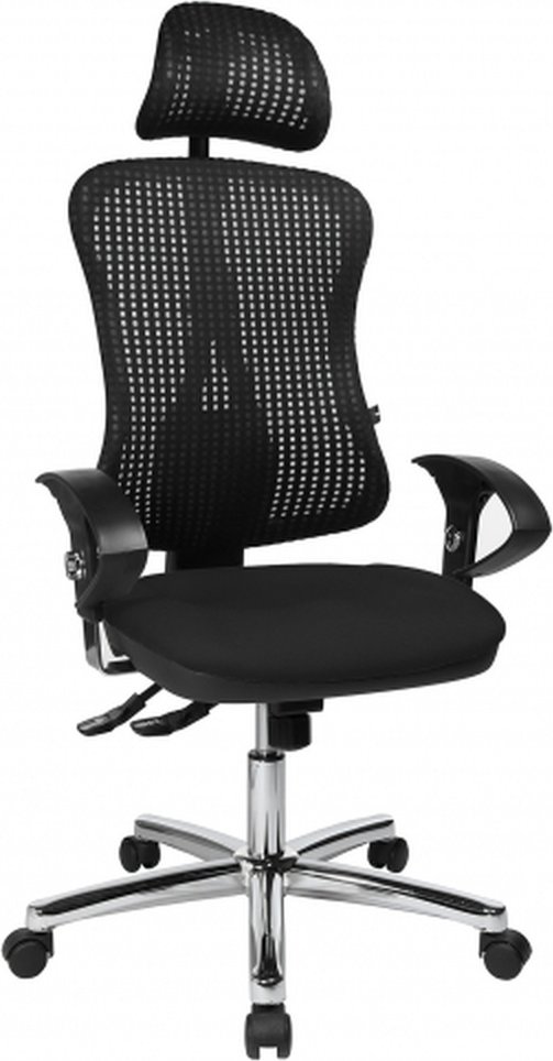 HJH SOLUTION DELUXE HEAD AL.U2 - Profi Bürostuhl Schwarz