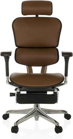 ERGOHUMAN PLUS LEGPRO GEN2 | Leder - Luxus Chefsessel Braun