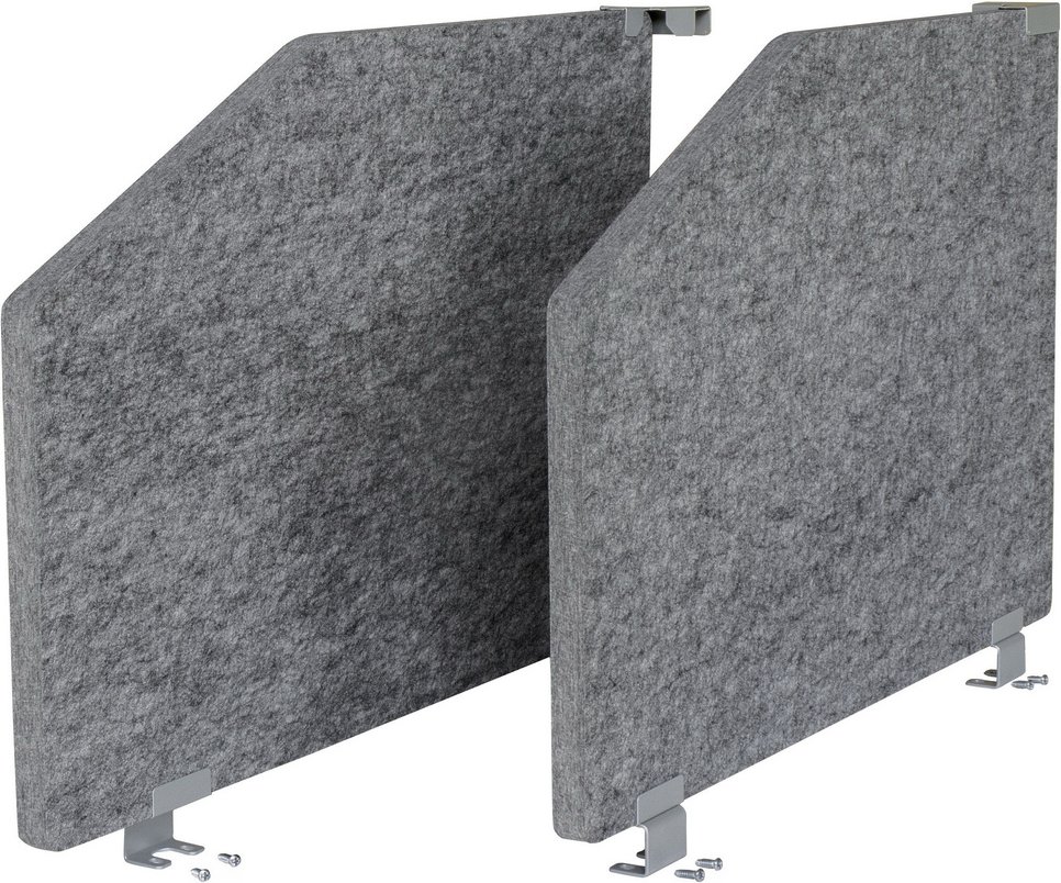 ARS 2 | Akustik-Seitenwand | Grau meliert - Zubehör Grau meliert