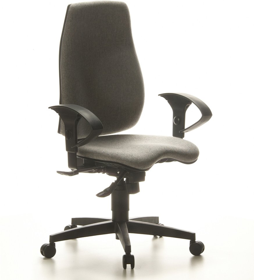 SYDNEY PRO - Profi Bürostuhl Stoff Hellgrau