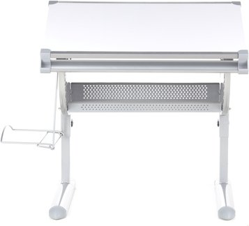 BELIA - Kinderschreibtisch Weiß / Silber