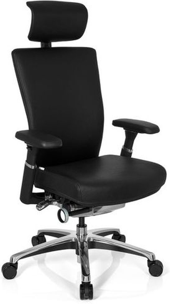 NOVA | Leder - Profi Bürostuhl Schwarz