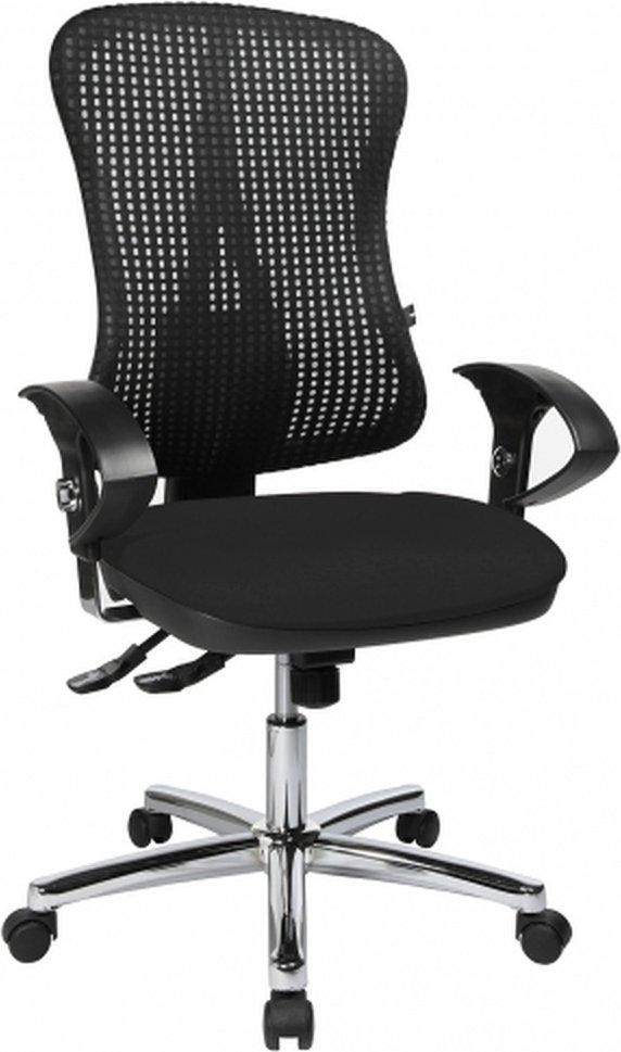 HJH SOLUTION DELUXE AL.U2 - Profi Bürostuhl Schwarz