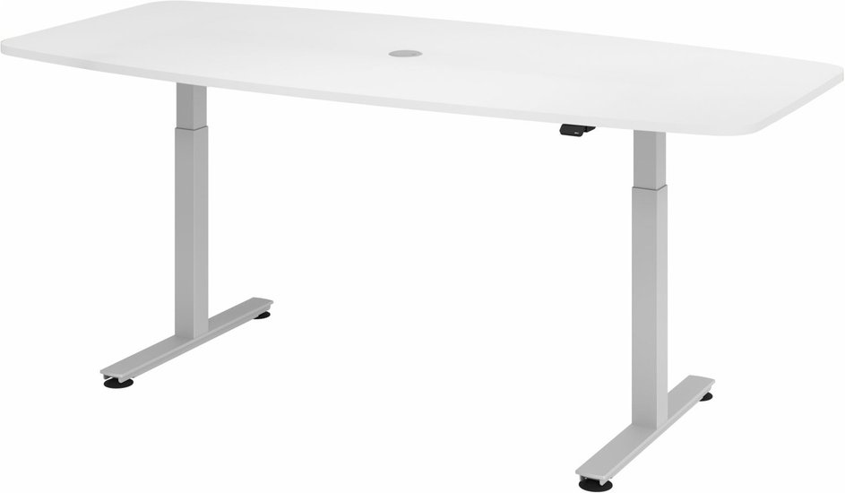 XMST 22 S | Schreibtisch - Weiß 220 x 103 elektrisch höhenverstellbar