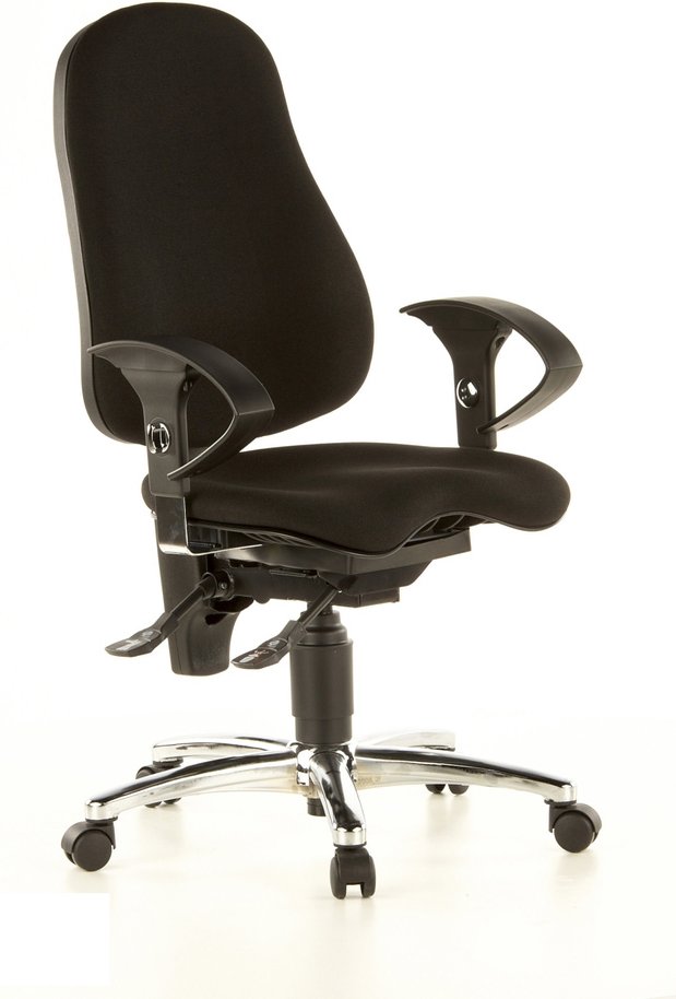 SITNESS 10 - Profi Bürostuhl Schwarz Stoff