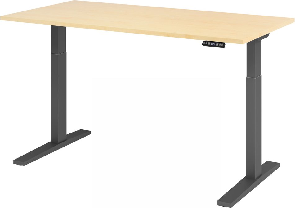 XMKA 16 G | Schreibtisch - Ahorn 160 x 80 elektrisch höhenverstellbar