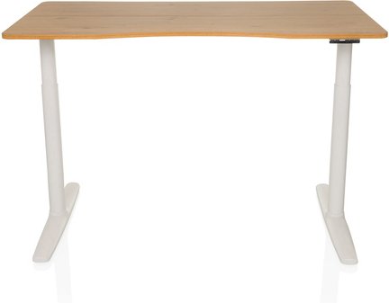 STAND PRO R | 140x70 - Elektrisch höhenverstellbarer Schreibtisch Eiche