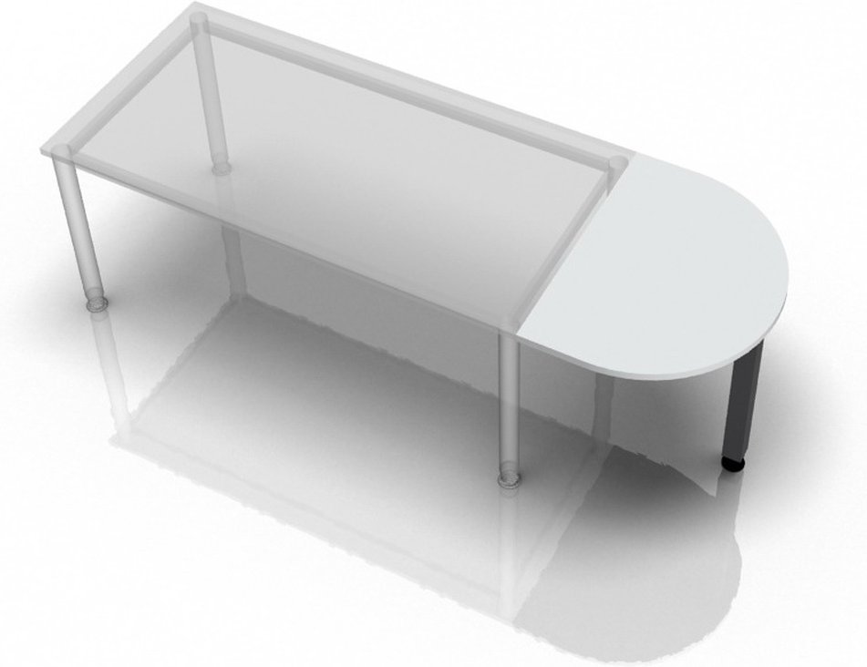 XBA60 G - Ansatztisch 60x80 Grau