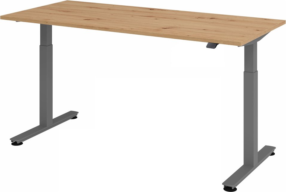 XMST 19 G | 180x80 | Schreibtisch elektrisch höhenverstellbar - 180 x 80 Asteiche elektrisch höhenverstellbar